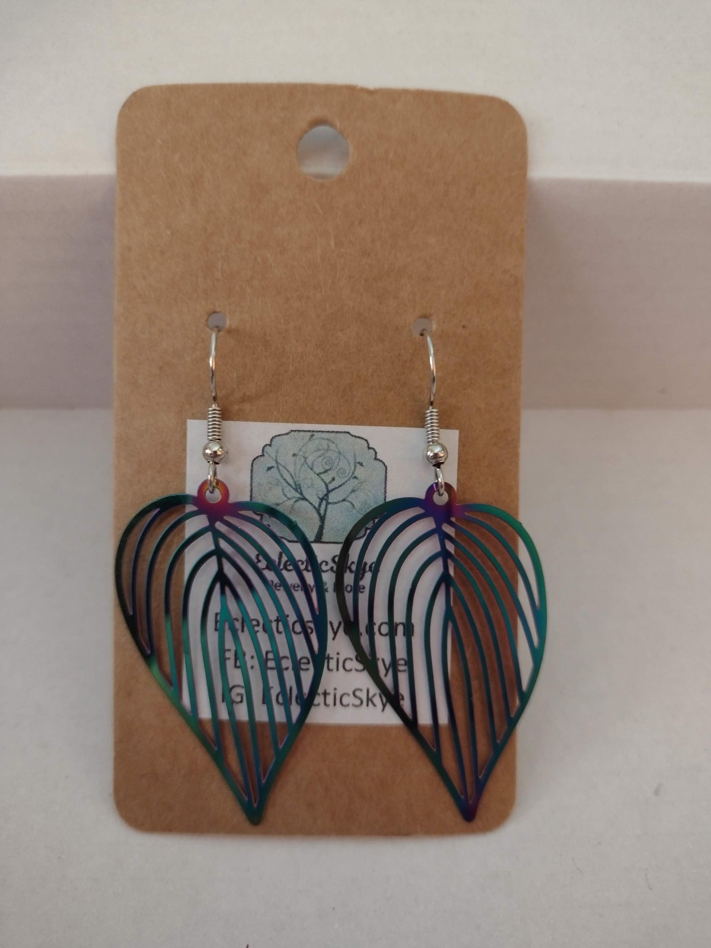 Sale! Rainbow Leaf Earrings