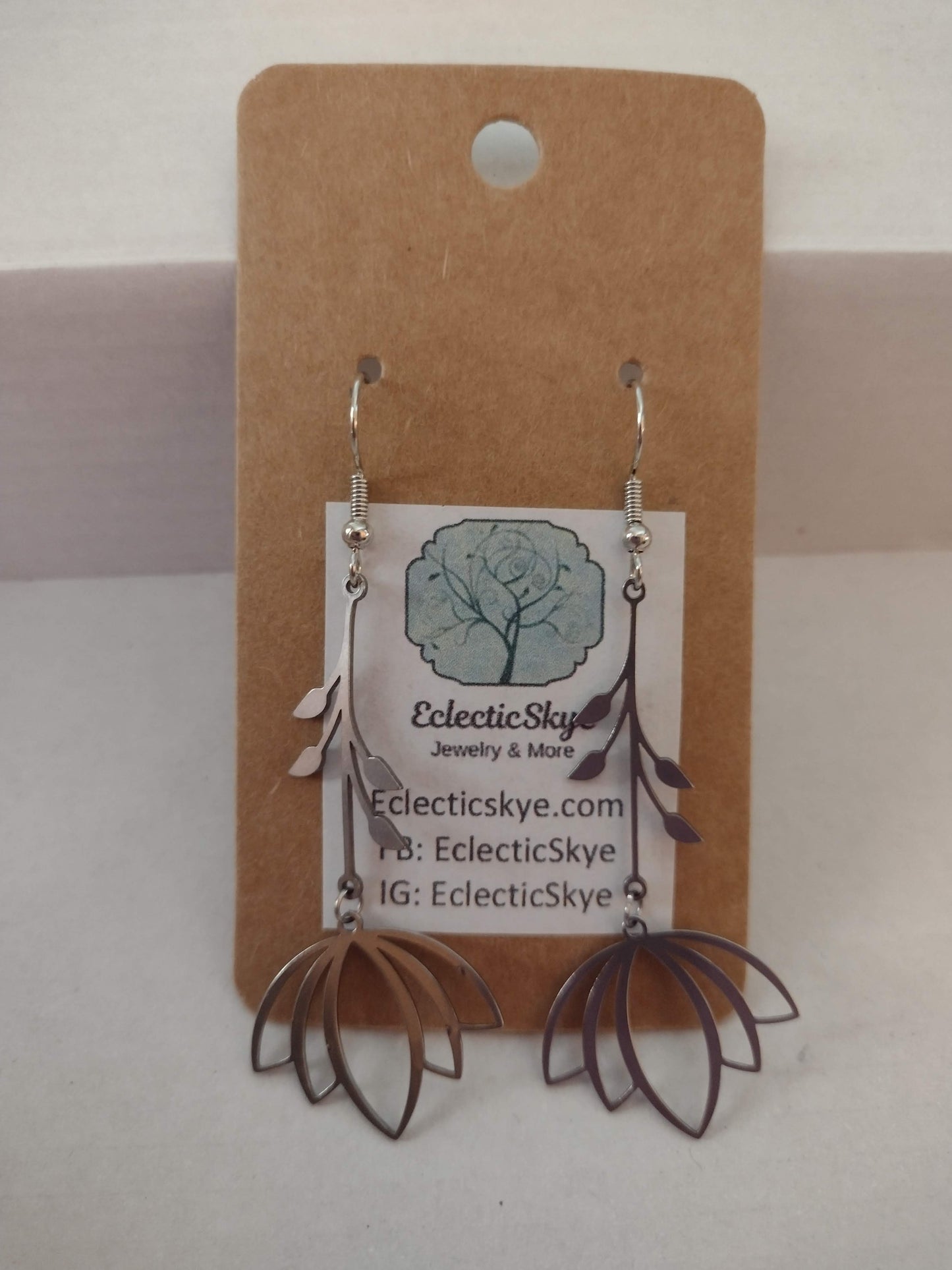 Sale! Silver Flower Dangle Earrings