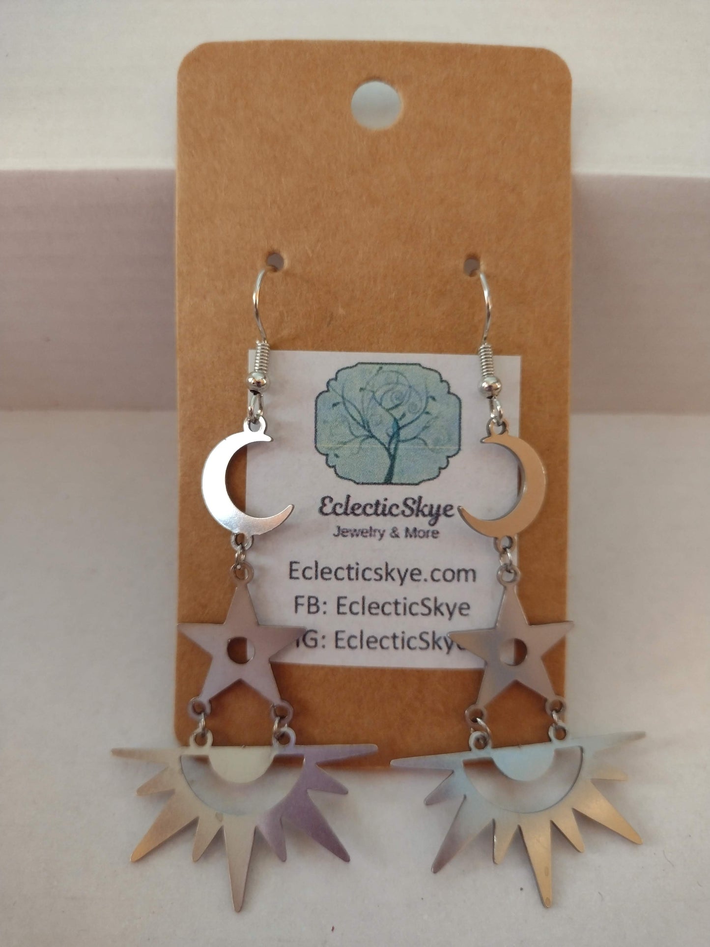 Sale! Silver Celestial Earrings