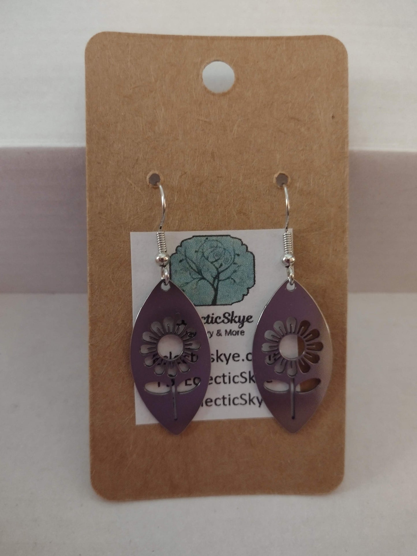 Sale! Silver Flower Cutout Earrings