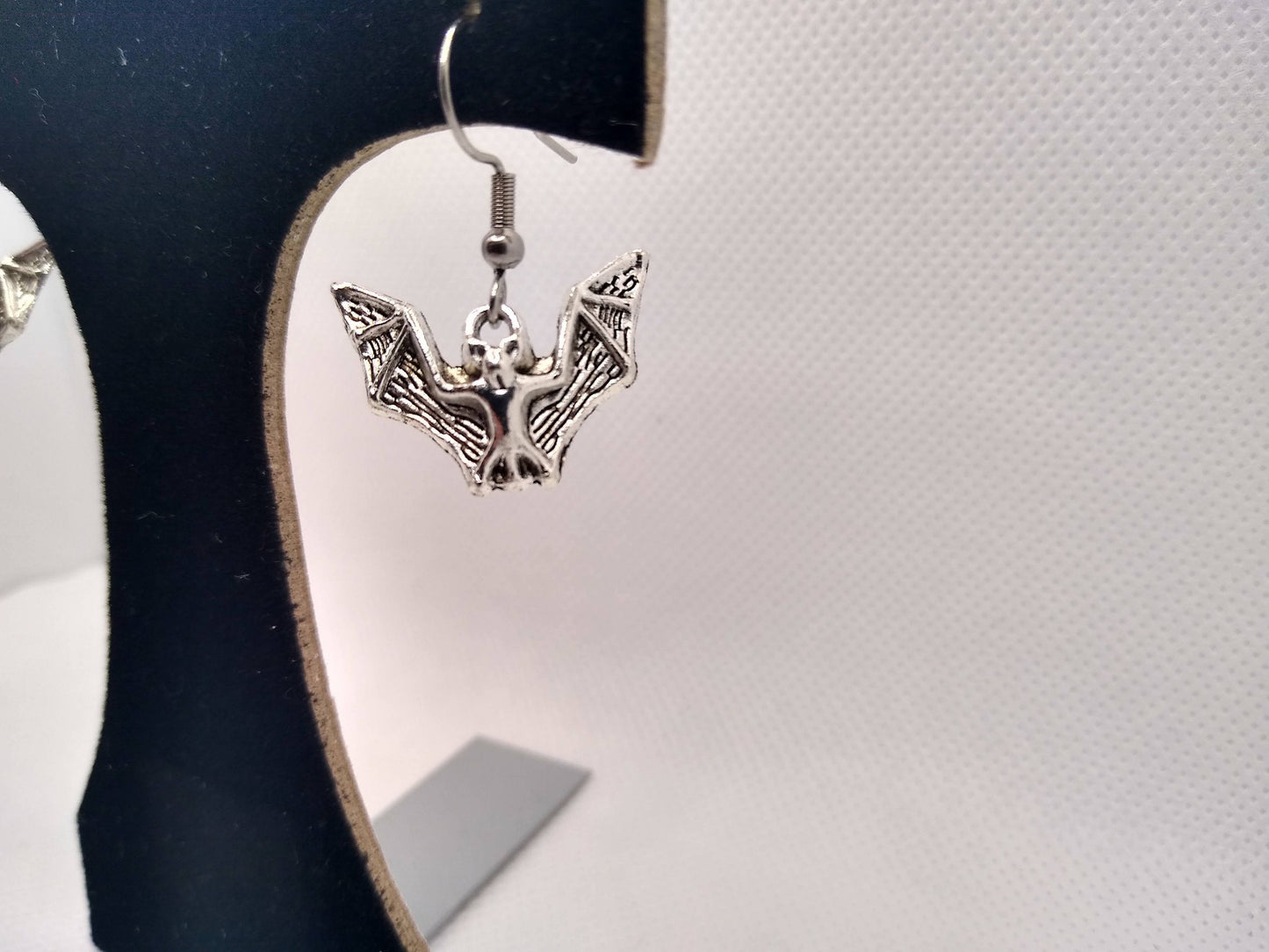 Silver Bat Earrings