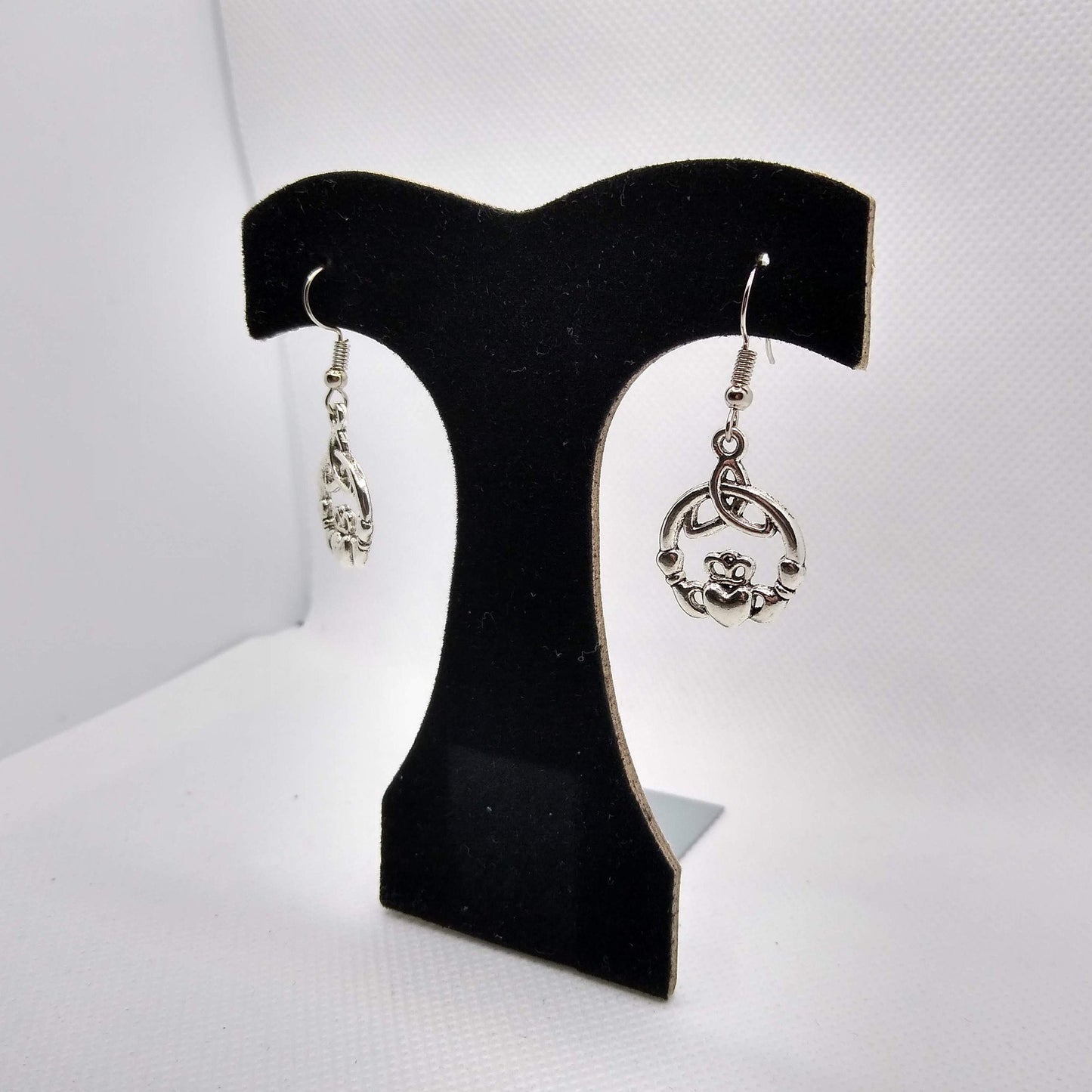Silver Claddagh Earrings