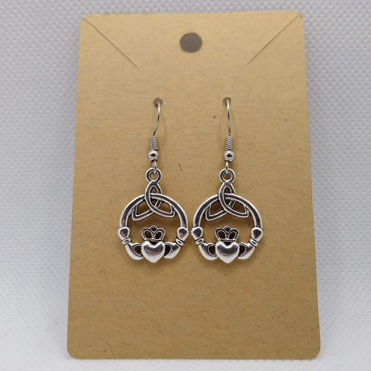 Silver Claddagh Earrings