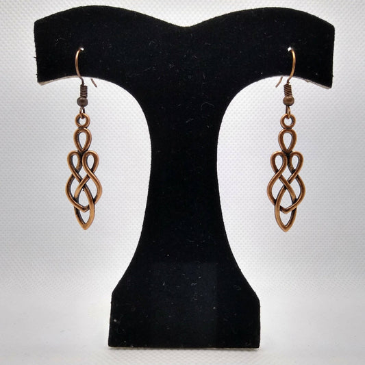 Copper Celtic Swirl Earrings